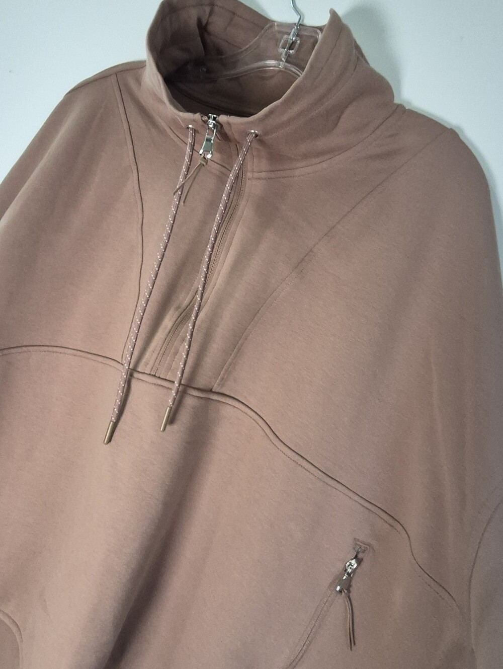 NWT Old Navy Active Dynamic Fleece Quarter Zip Pullover Mauve Pink Plus Size 4X